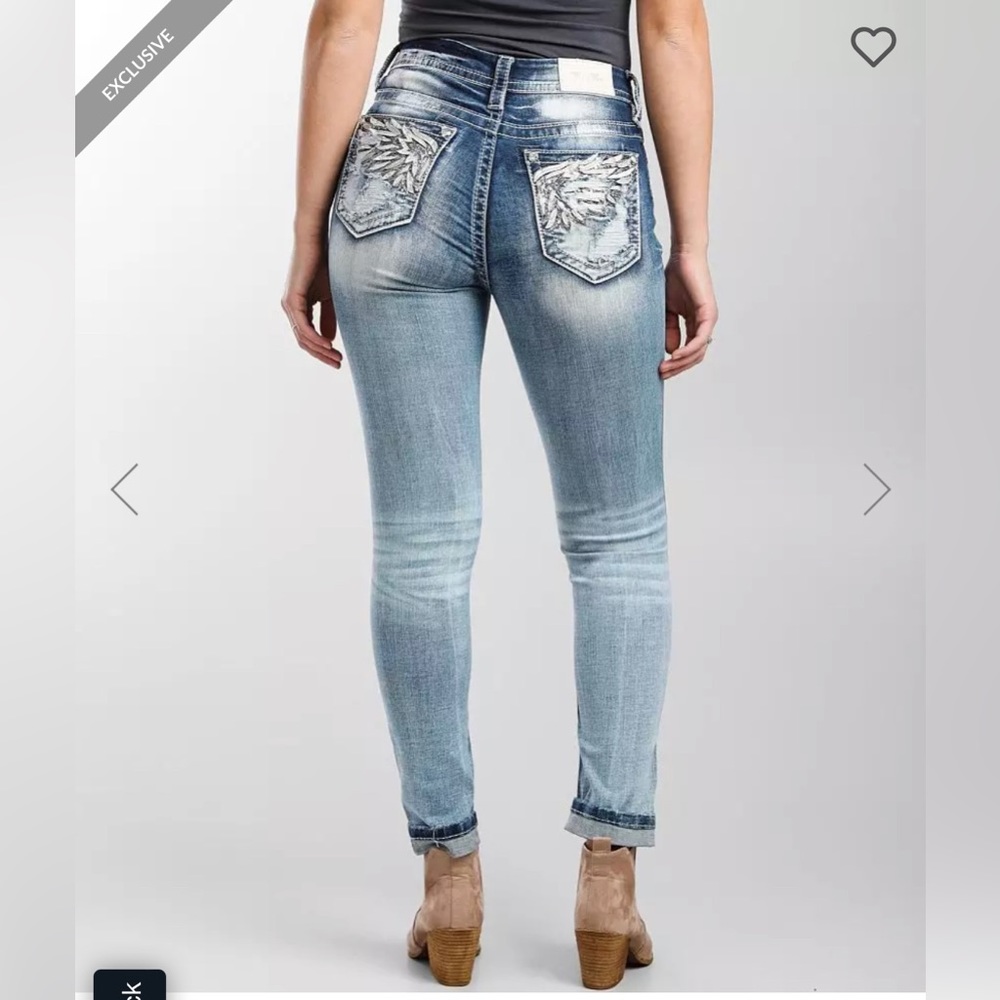 Miss Me Curvy Ankle Skinny Stretch Cuffed Jean